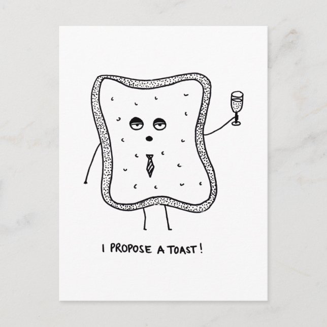 I Propose a Toast Postcard (Front)