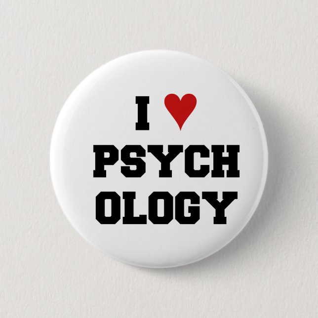 I ♥ PSYCHOLOGY 2 INCH ROUND BUTTON (Front)