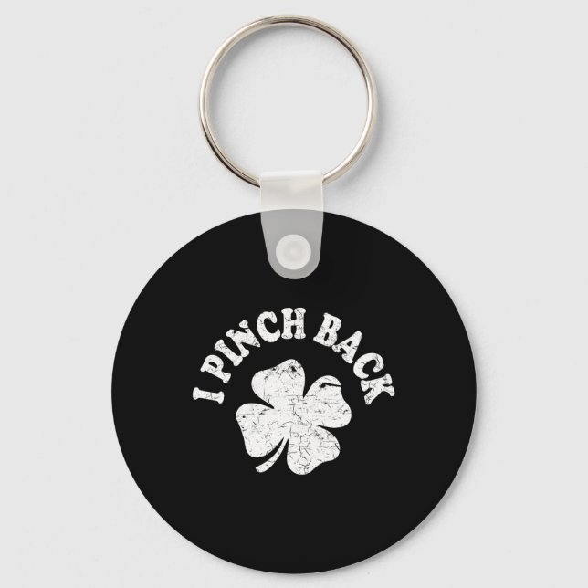 I Punch Ck Funny St Patrick's Day I Pinch Ck 1  Keychain (Front)