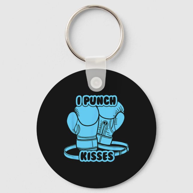 I Punch Kisses  Keychain (Front)
