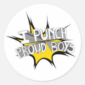 I PUNCH PROUD BOYS CLASSIC ROUND STICKER
