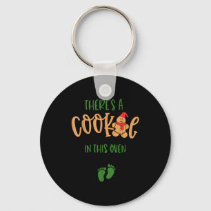 I Put A Cookie In That Oven Couples Christmas Preg Keychain