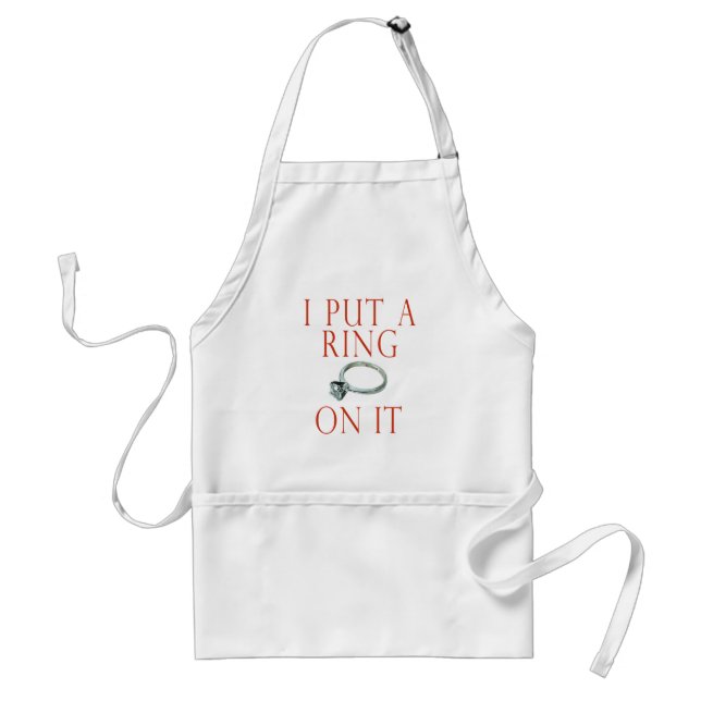 I Put a Ring on It Groom Engagement Standard Apron (Front)