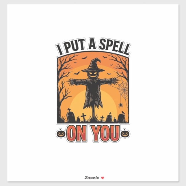 I Put a Spell on You Halloween Scarecrow Vector De (Sheet)