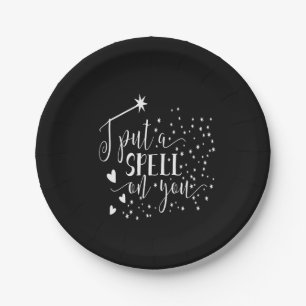 i put a spell on you paper plate