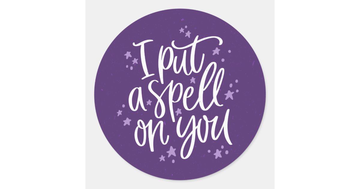 I Put A Spell On You Purple Halloween Classic Round