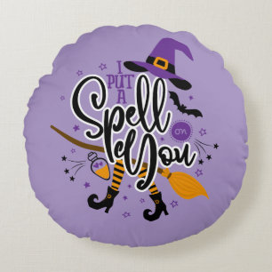 I Put A Spell On You Round Pillow