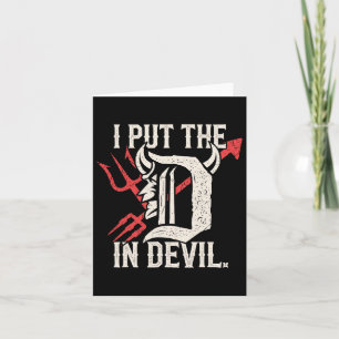 I Put D In Devil Matching Couple Funny Halloween Card