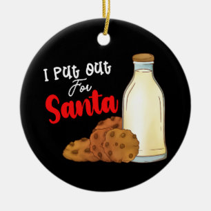 I Put Out For Santa Christmas Holiday Family Ceramic Ornament
