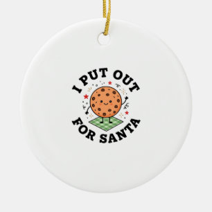 I Put Out For Santa Cookie Christmas Ceramic Ornament
