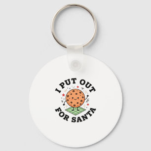 I Put Out For Santa Cookie Christmas Keychain