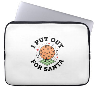 I Put Out For Santa Cookie Christmas Laptop Sleeve