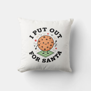I Put Out For Santa Cookie Christmas Throw Pillow