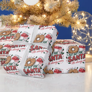 I Put Out for Santa Funny Christmas Party Wrapping Paper