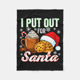I Put Out For Santa Funny Xmas Christmas Couple Ma Fleece Blanket
