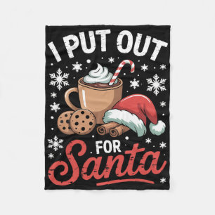 I Put Out For Santa Pumpkin Spice Christmas Fleece Blanket