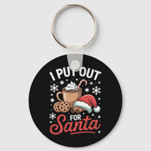 I Put Out For Santa Pumpkin Spice Christmas Keychain