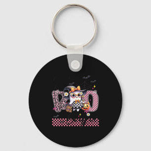 I Put The Boo In Boujee Cute Ghost Leopard Boujie  Keychain