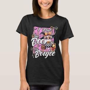 I Put The Boo In Boujee Cute Ghost Leopard Hallowe T-Shirt