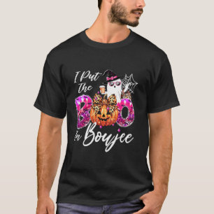 I Put The Boo in Boujee Cute Leopard Boujie Ghost T-Shirt