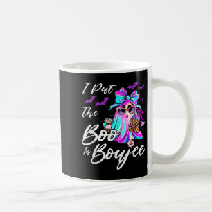 I Put The Boo In Boujee Funny Leopard Boujie Ghost Coffee Mug