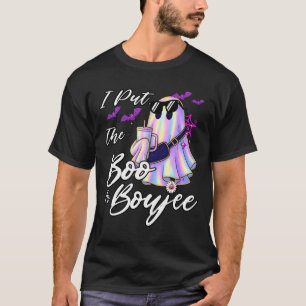 I Put The Boo In Boujee Funny Leopard Boujie Ghost T-Shirt