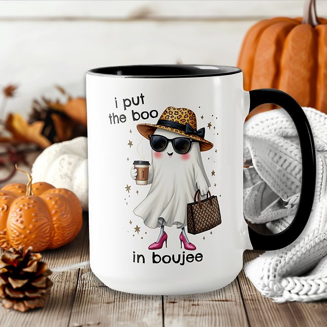 I Put The Boo in Boujee Ghost Coquette Halloween Mug (Creator Uploaded)
