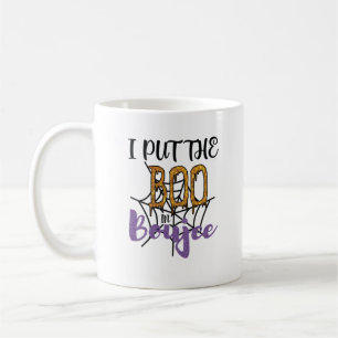 I Put The Boo in Boujee - Sparkly Gold Text Coffee Mug