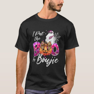 I Put The Boo in Boujie Cute Leopard Boujee Ghost T-Shirt