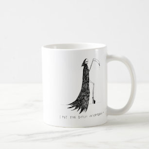 I Put The In Obituary Funny Halloween Dark Humour  Coffee Mug