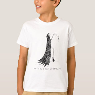 I Put The In Obituary Funny Halloween Dark Humour  T-Shirt