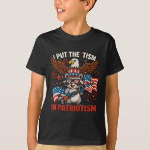 I Put The Tism In Patriotism Athletic American Eag T-Shirt