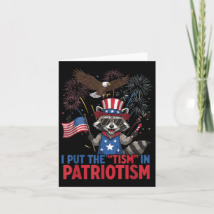 I Put The Tism In Patriotism Athletic Eagle _1 Card