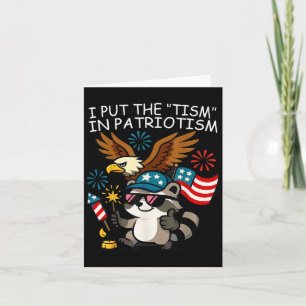 I Put The Tism In Patriotism Athletic Eagle _3 Card
