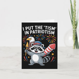 I Put The Tism In Patriotism Athletic Eagle Tank T Card