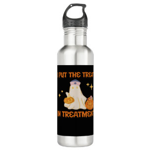 I Put Treat In Treatment Retro Funny Nurse Doctor  710 Ml Water Bottle