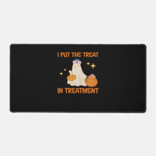 I Put Treat In Treatment Retro Funny Nurse Doctor  Desk Mat