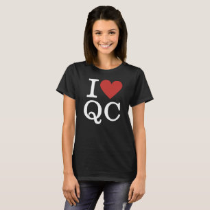 I ❤️ QC Quality Control for Employees CUSTOM Women T-Shirt
