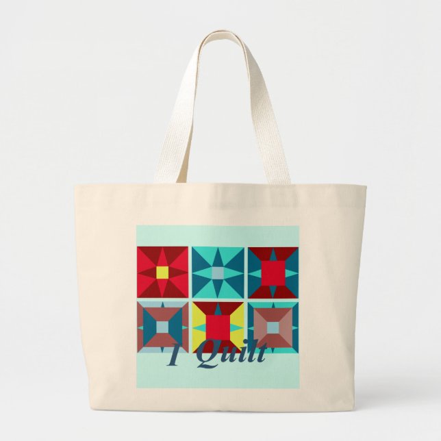 I Quilt Tote Bag (Front)