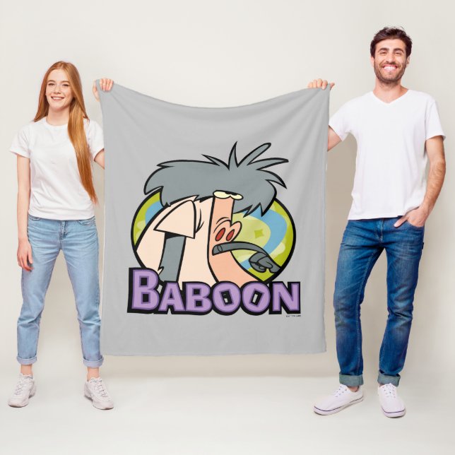 I.R. Baboon Character Badge Fleece Blanket (In Situ)