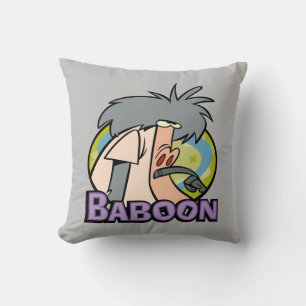 I.R. Baboon Character Badge Throw Pillow