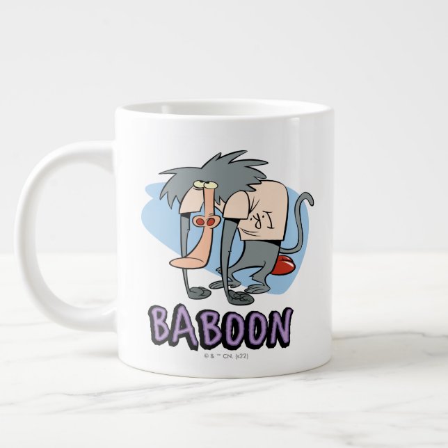 I.R. Baboon Character Graphic Large Coffee Mug (Left)