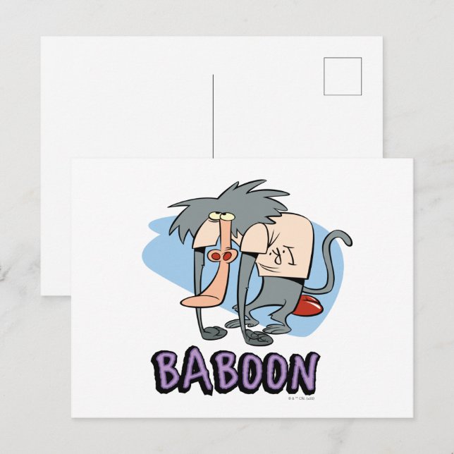 I.R. Baboon Character Graphic Postcard (Front/Back)