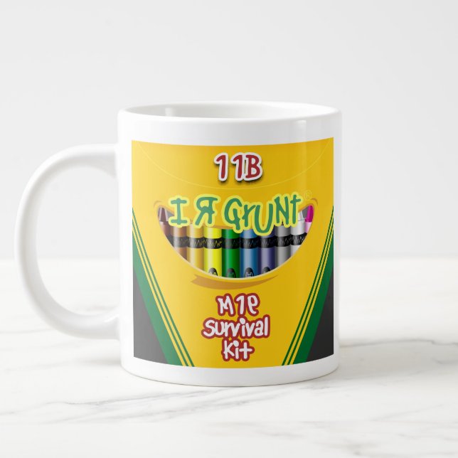 "I R GRUNT" Customizable 20oz Large Coffee Mug (Left)