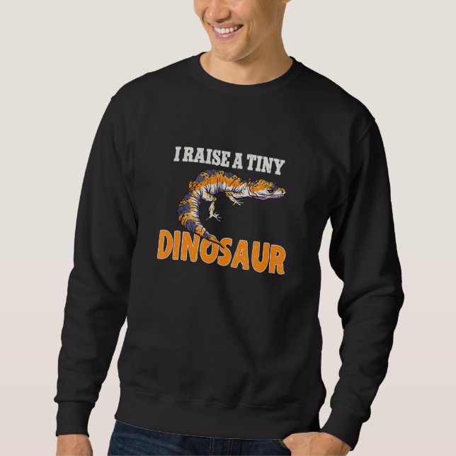 I Raise Tiny Dinosaurs   Humour Leopard Gecko Sweatshirt (Front)