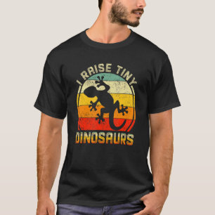 I Raise Tiny Dinosaurs Reptile Pet Retro Leopard T-Shirt