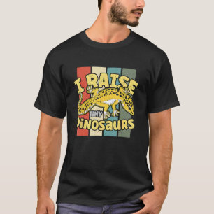 I Raise Tiny Dinosaurs Retro Reptile Keeper Leopar T-Shirt