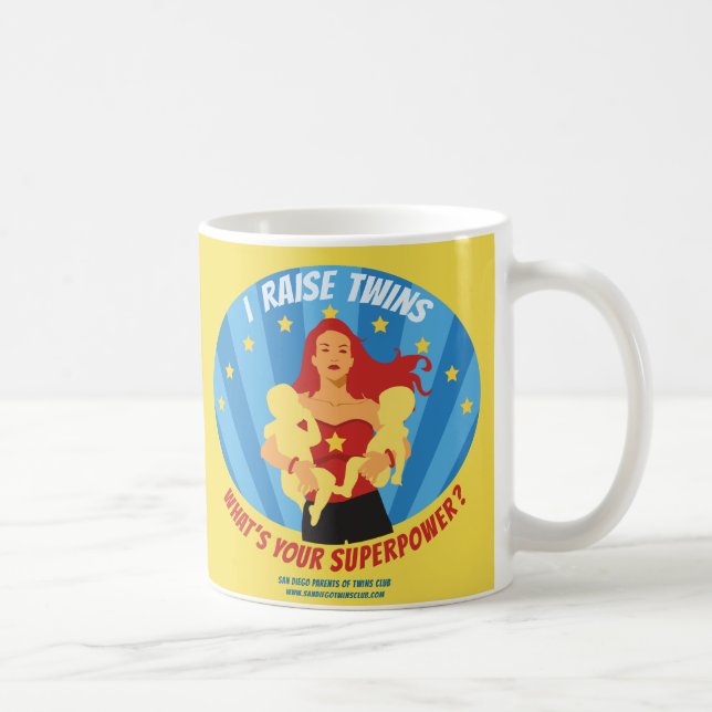I Raise Twins - What's Your Superpower? Coffee Mug (Right)