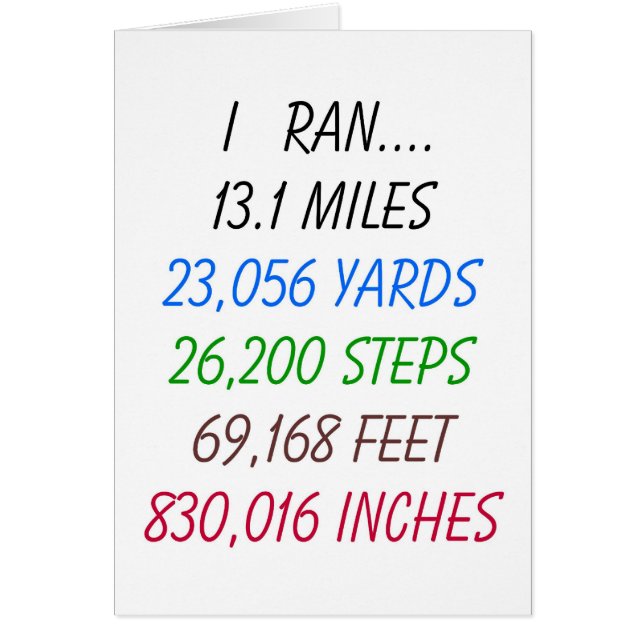 I Ran 13.1 Miles (Front)