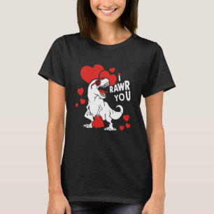 I rawr you Dinosaur Trex Valentine's Day Boys Girl T-Shirt